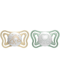 Chicco Dudlík Physio Light silikonový noční 2–6 m 2 ks