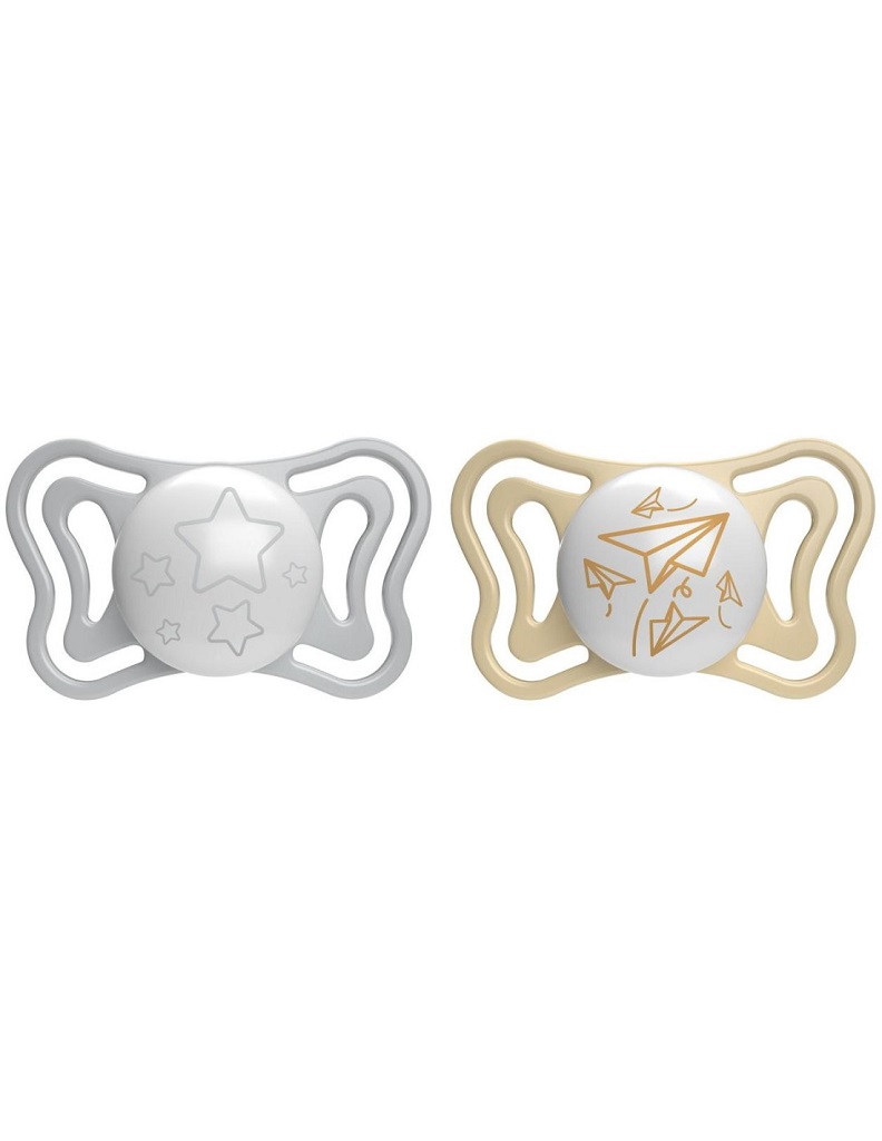 Chicco Dudlík Physio Light silikonový noční 6–16 m 2 ks