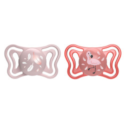 Chicco Dudlík Physio Light silikonový růžový 6–16 m 2 ks