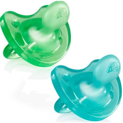 Chicco Dudlík Physio Soft celosilikonový 6-16m chlapec 2 ks