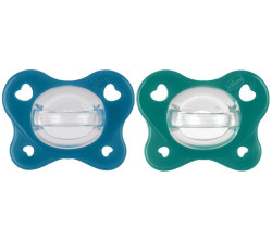 Chicco Dudlík PhysioForma Dual Soft modrý 16–36 m 2 ks