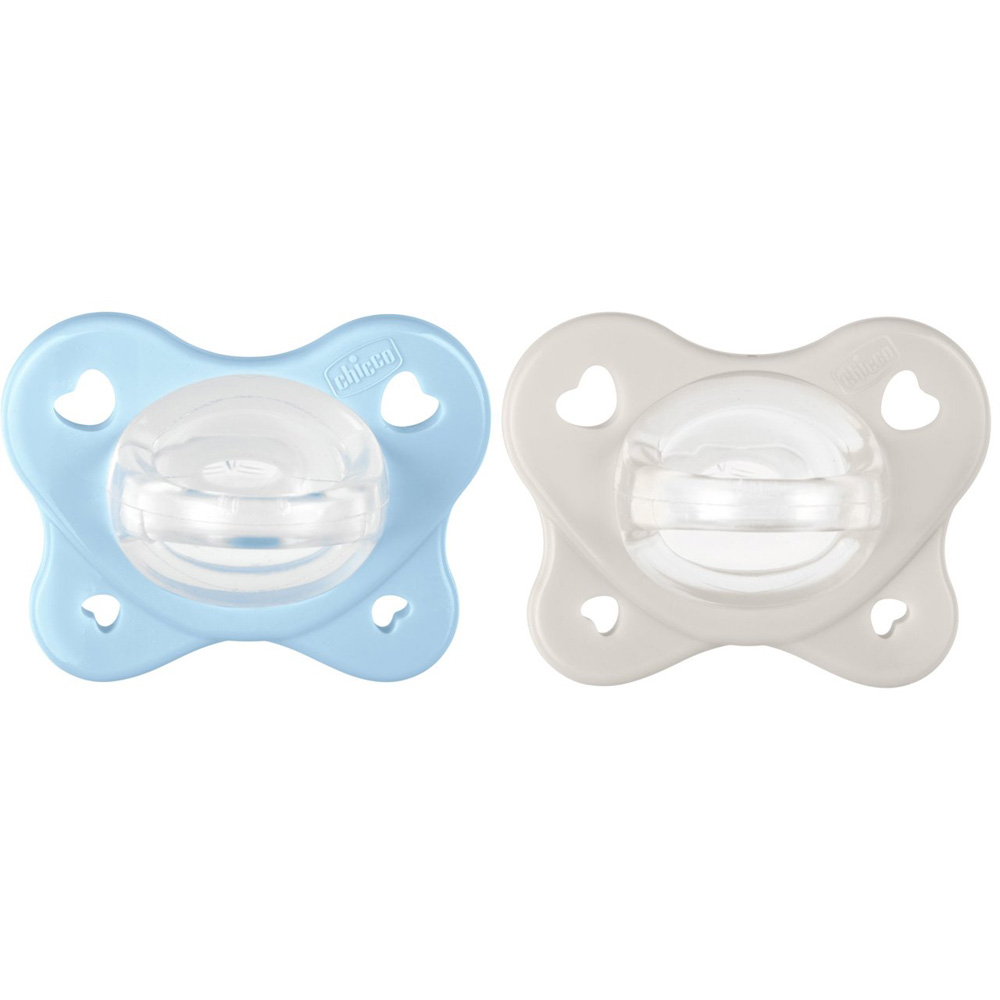 Chicco Dudlík PhysioForma Dual Soft modrý 2–6 m 2 ks