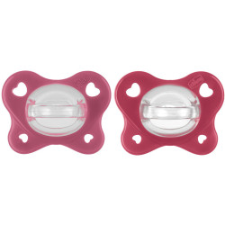 Chicco Dudlík PhysioForma Dual Soft růžový 16–36 m 2 ks