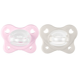 Chicco Dudlík PhysioForma Dual Soft růžový 2–6 m 2 ks