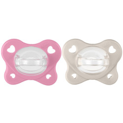 Chicco Dudlík PhysioForma Dual Soft růžový 6–16 m 2 ks