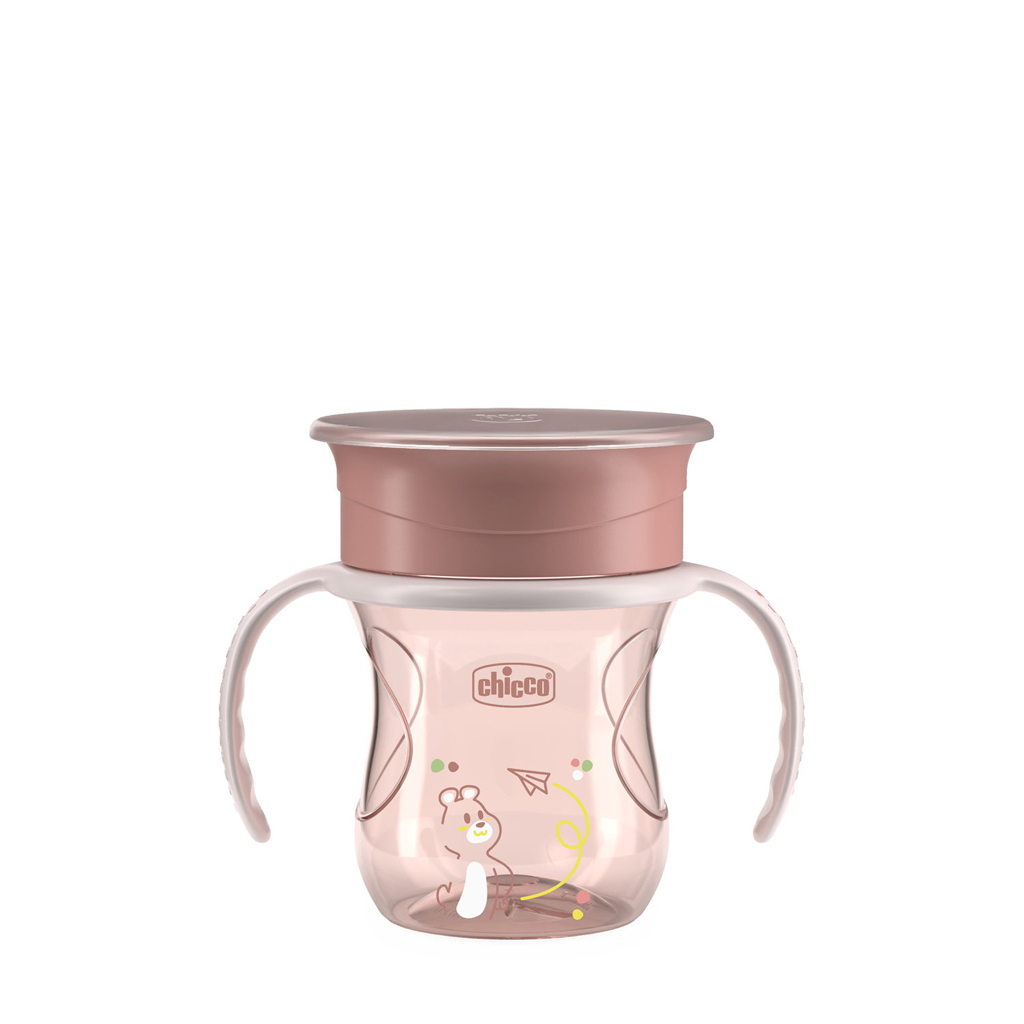 Chicco Hrneček 360 Perfect X s držadly 12m+ 200 ml pink