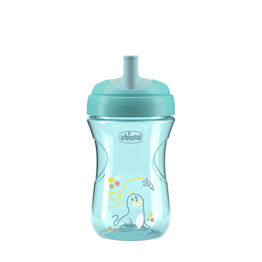 Chicco Hrneček Advanced se slámkovým náústkem 12m+ 266 ml teal