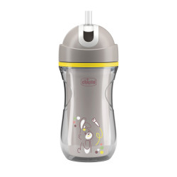 Chicco Hrneček Sport termo se slámkou 14m+ 266 ml grey
