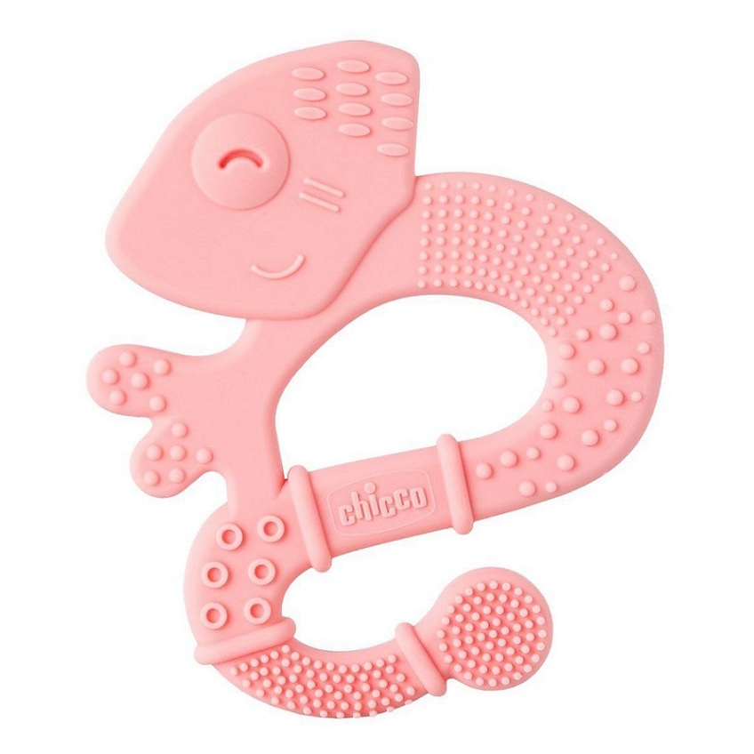 CHICCO Kousátko silikonové Super Soft Chameleon růžový 2m+ 1 ks