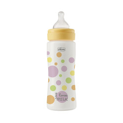 Chicco Láhev kojenecká Perfect Easy, rychlý silikonový průtok 4m+ 330 ml chlapecká