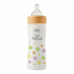 Chicco Láhev kojenecká Perfect Easy, střední silikonový průtok 2m+ 250 ml dívčí