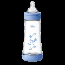 CHICCO Lahev kojenecká Perfect5 silikon, modrá 300 ml