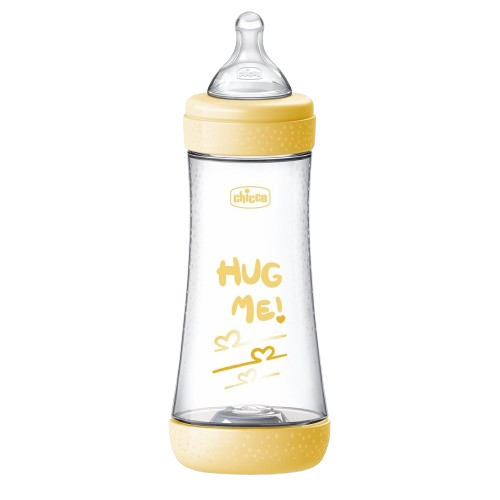 CHICCO Lahev kojenecká Perfect5 silikon, žlutá 300 ml