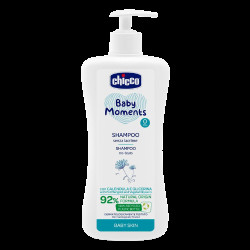 CHICCO Šampon na vlasy s dávkovačem Baby Moments 92 % přírodních složek 500 ml