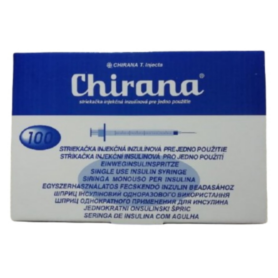 CHIRANA U100 Injekční stříkačka ins. 0,33x12-13 1 ml 100 kusů