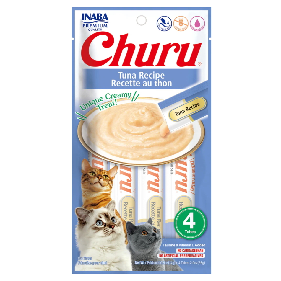 CHURU Cat Tuna pyré z tuňáka pro kočky 4x14 g