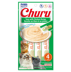 CHURU Cat Tuna with Chicken pyré s tuňákem a kuřetem pro kočky 4x14 g