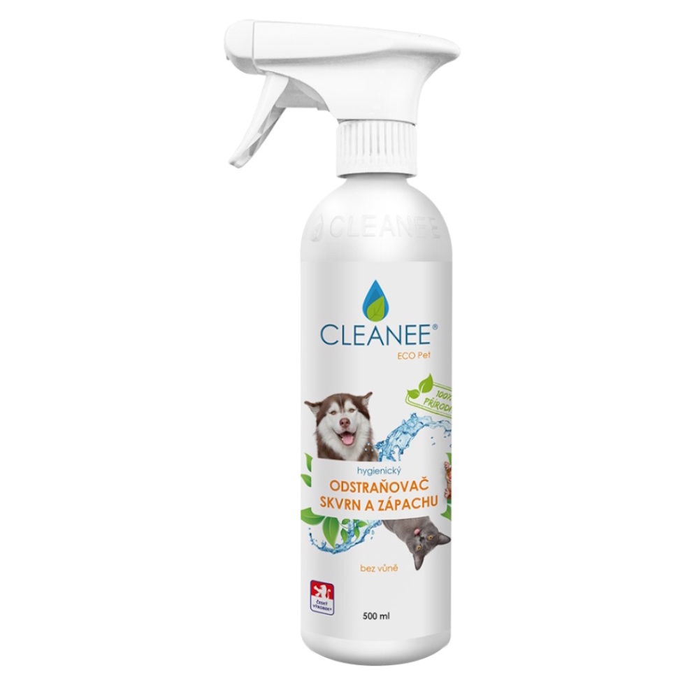 CLEANEE ECO Pet hygienický odstraňovač skvrn a zápachu 500 ml