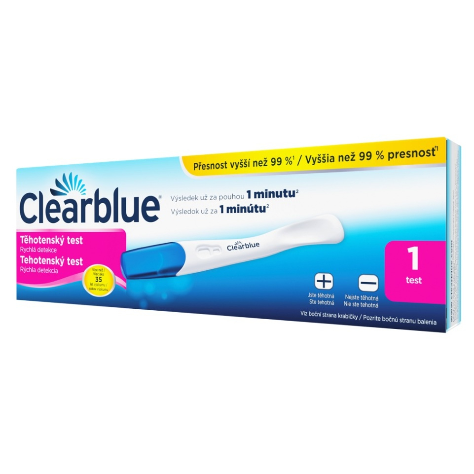 CLEARBLUE PLUS Rychlá detekce těhotenský test 1 kus