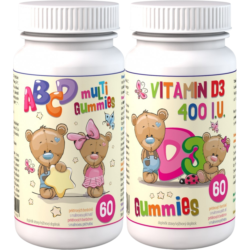 CLINICAL ABCD Multi Gummies + Vitamin D3 400 I.U. Gummies 2 x 60 ks