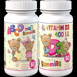 CLINICAL ABCD Multi Gummies + Vitamin D3 400 I.U. Gummies 2 x 60 ks