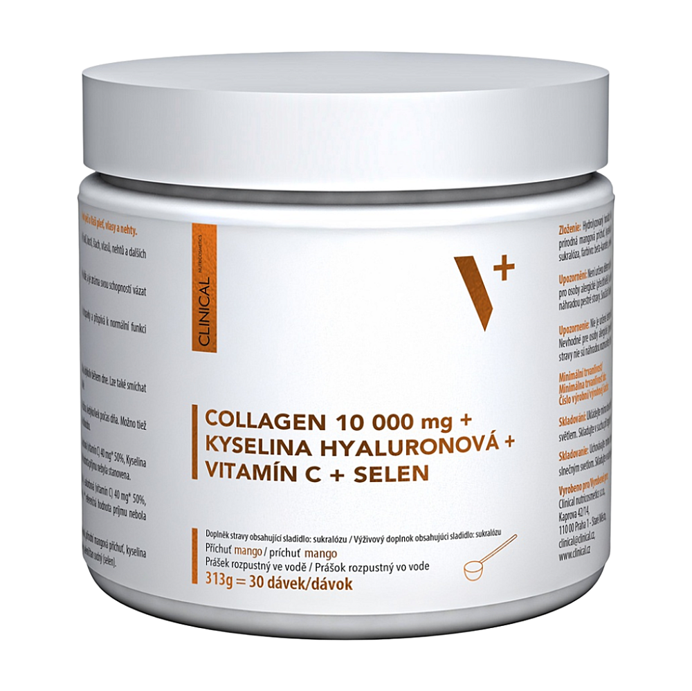 CLINICAL Collagen 10000 mg+kyselina hyaluronová+vitamin C+selen 313 g