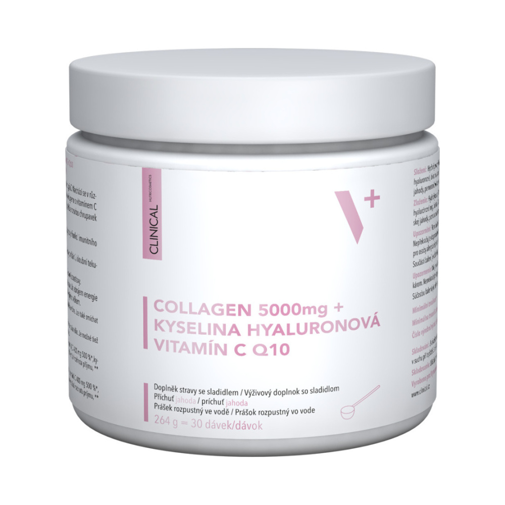 Clinical Collagen 5000 mg + kyselina hyaluronová + vitamin C & Q10 264 g