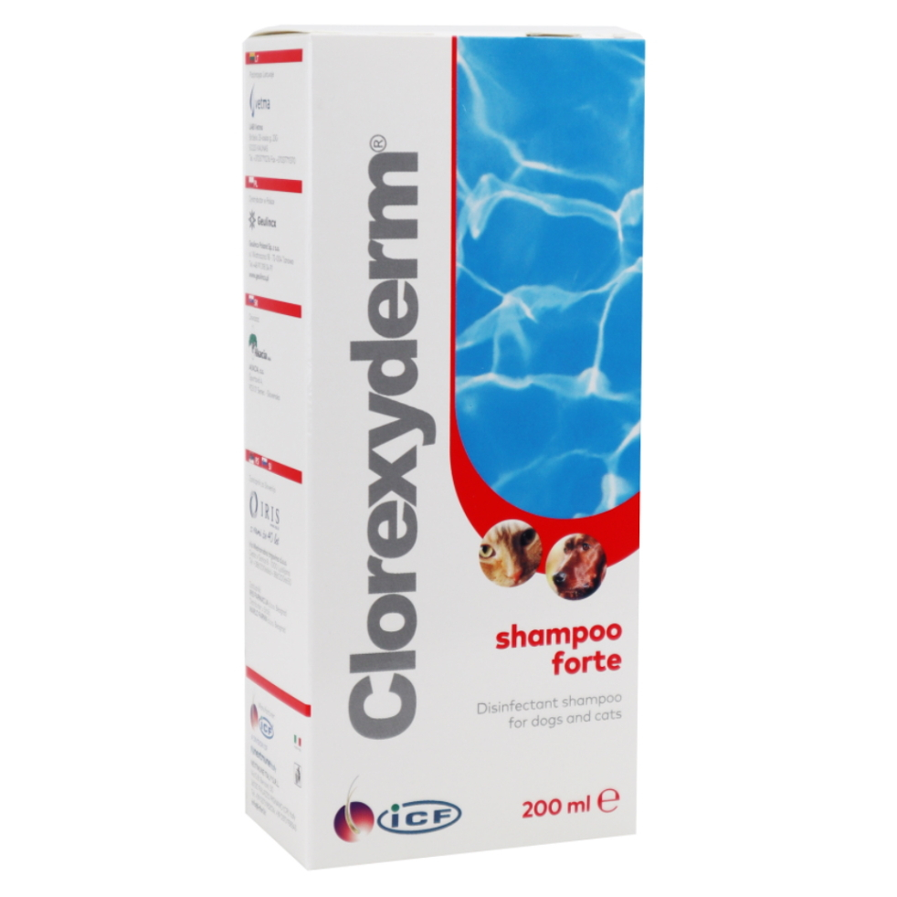 CLOREXYDERM Forte šampon pro psy a kočky 200 ml