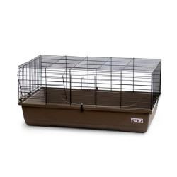 Cobbyspet RABBIT 80 klec pro zajíce tmavě hnědá/ černé mříže 80 x 43 x 37cm se se