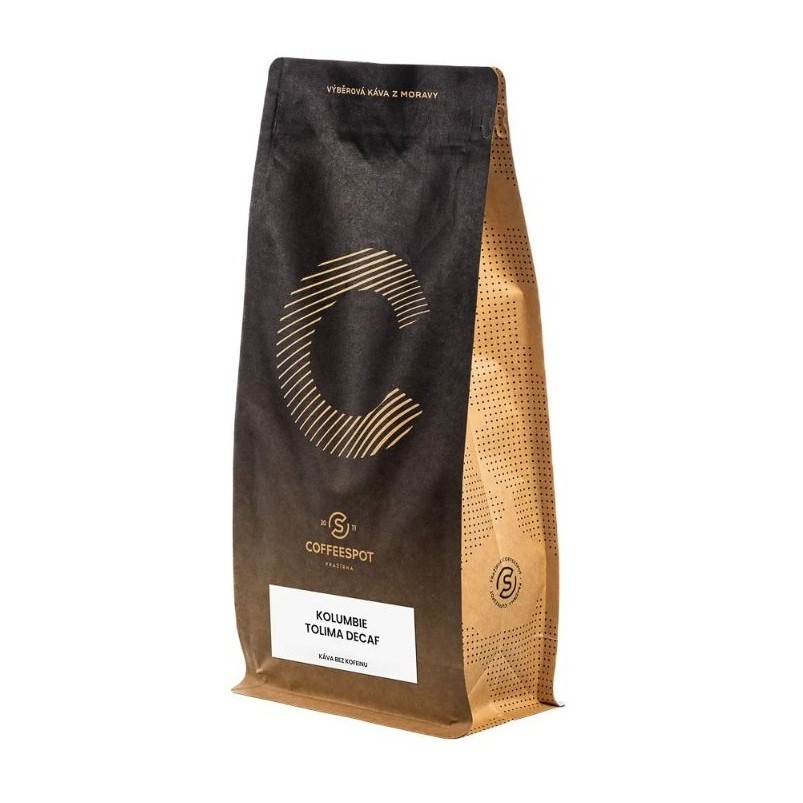 Coffeespot Kolumbie Tolima Decaf zrnková káva 1000 g