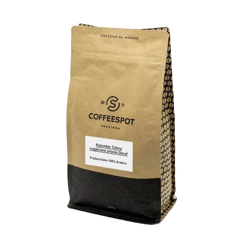 Coffeespot Kolumbie Tolima Decaf zrnková káva 500 g