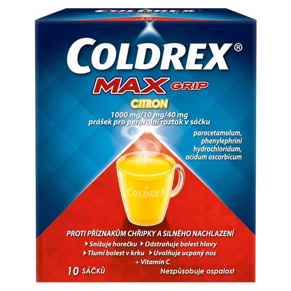 COLDREX MAXGrip Citron prášek pro perorální roztok 10 sáčků