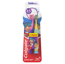 COLGATE Dětský zubní kartáček Little Kids Smiles pro děti ve věku 3-5 let 2ks