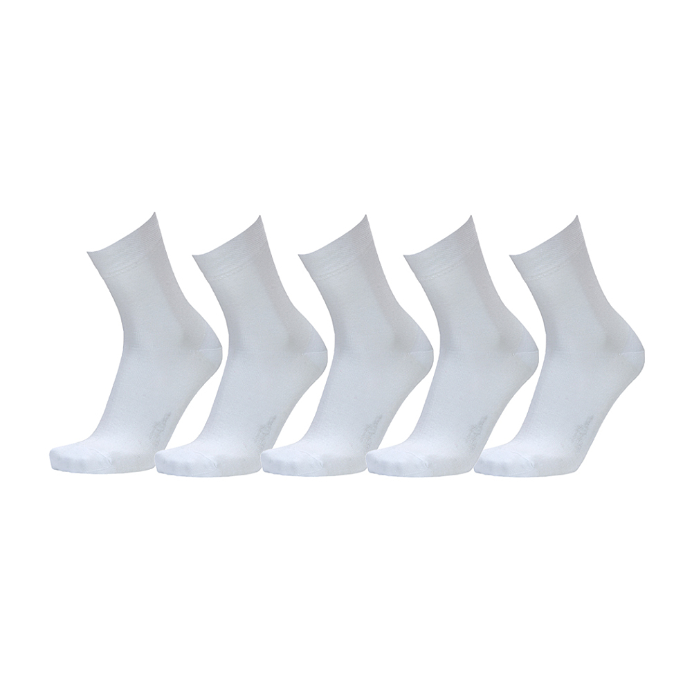 COLLM Ponožky s neškrtícím lemem bio cotton bílé 5 párů, Velikost: 37