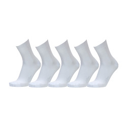 COLLM Ponožky s neškrtícím lemem bio cotton bílé 5 párů, Velikost: 37