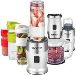 CONCEPT Fresh&Nutri Bílý smoothie mixér, chopper, mlýnek + 2 lahve 570 ml + 400 ml