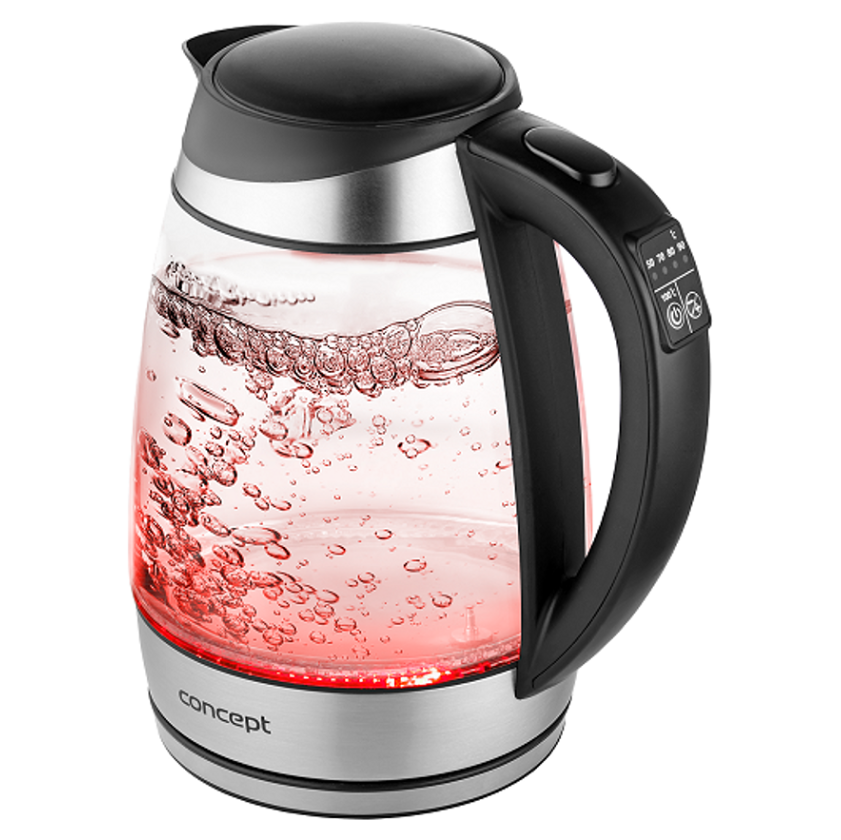 CONCEPT RK4120 Rychlovarná konvice skleněná s regulací teploty 1,7 litr