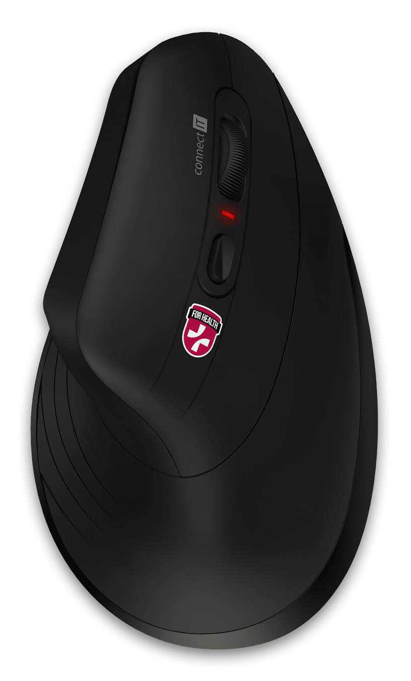 Connect IT For Health Ergonomická vertikální myš bezdrátová černá