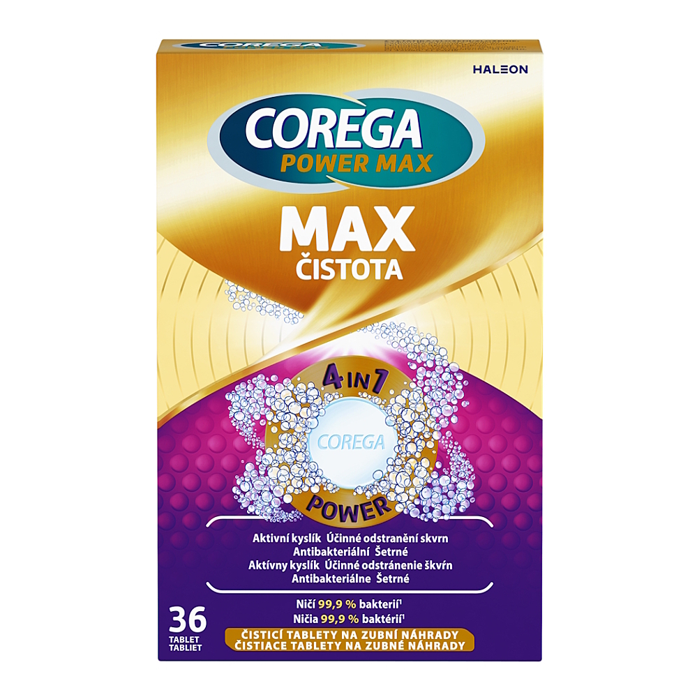 COREGA Dvojitá síla Čisticí tablety 36 kusů