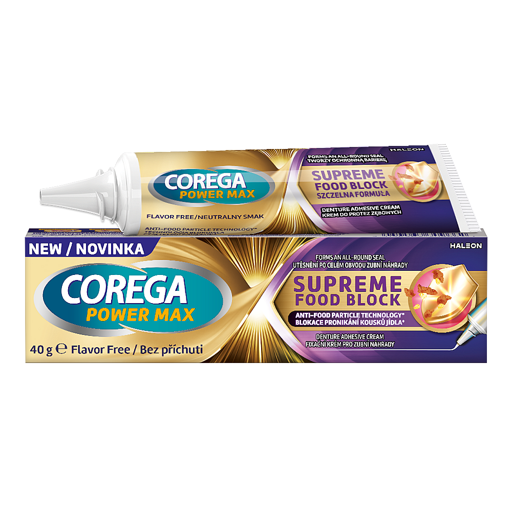 COREGA Max supreme food block fixační krém 40 g