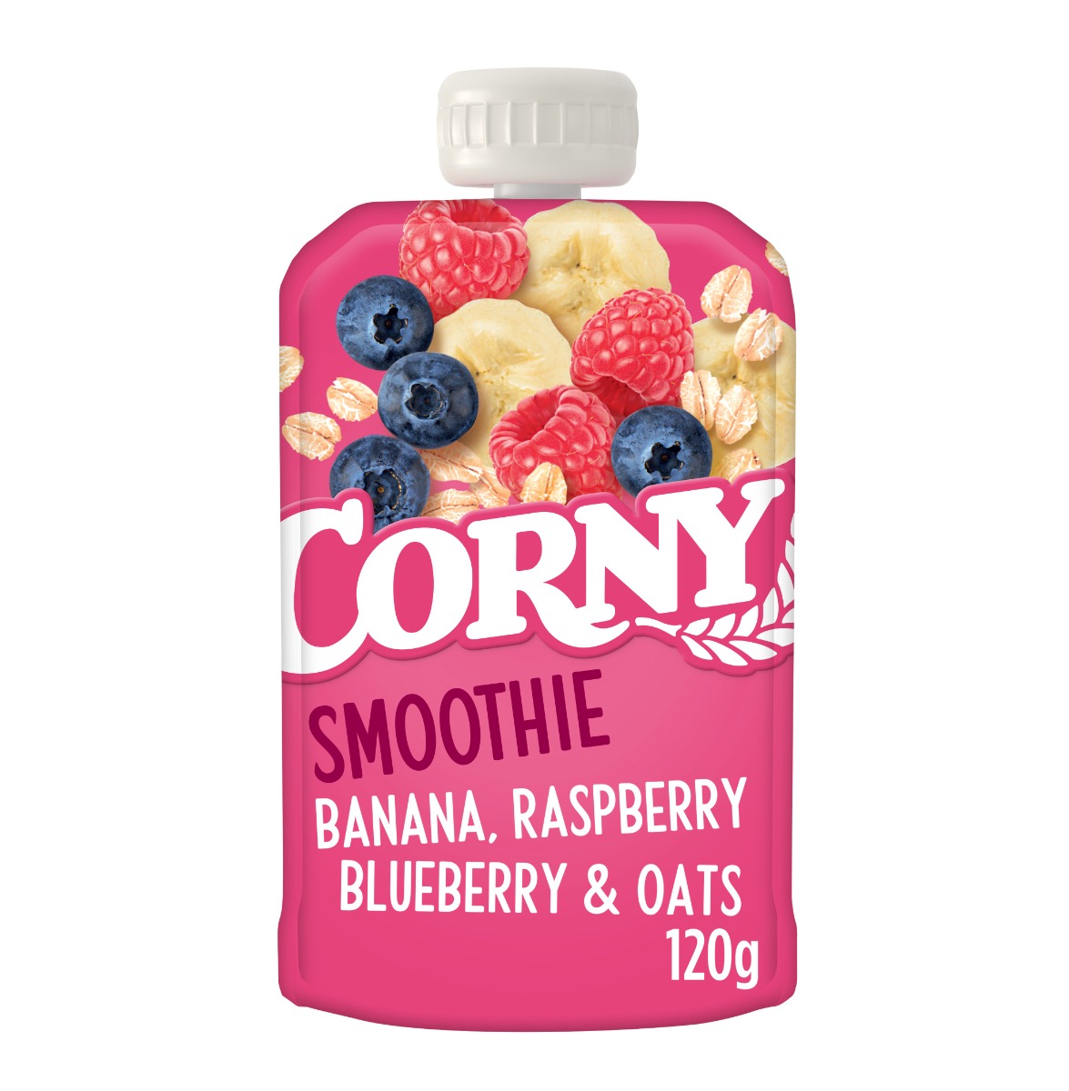Corny Smoothie banán, maliny, borůvky, ovesné vločky kapsička 120 g