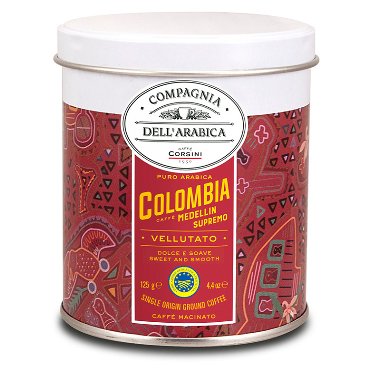 CORSINI Colombia Medellin supremo mletá káva plech 125 g