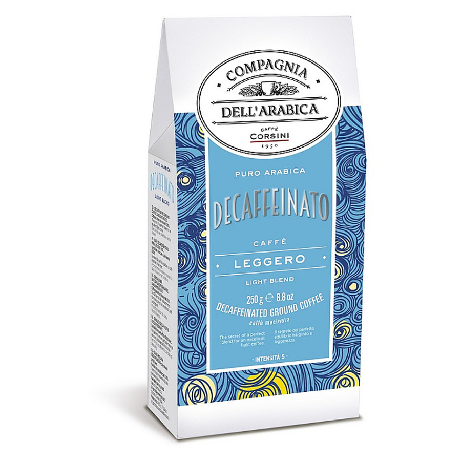 CORSINI Pure Arabica Decaffeinato káva mletá 250 g