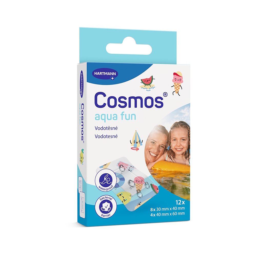 COSMOS Aqua fun náplast do vody 2 velikosti 12 kusů