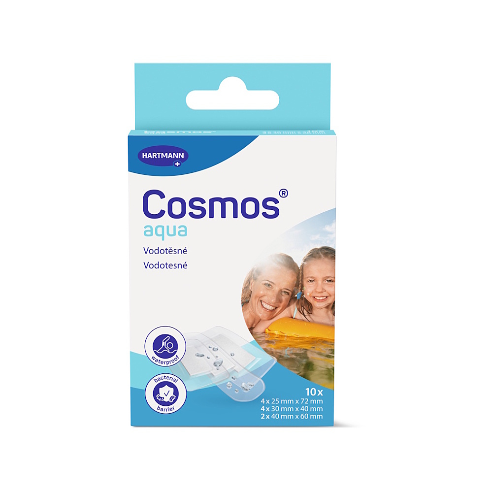 COSMOS Aqua náplast do vody 3 velikosti 10 kusů