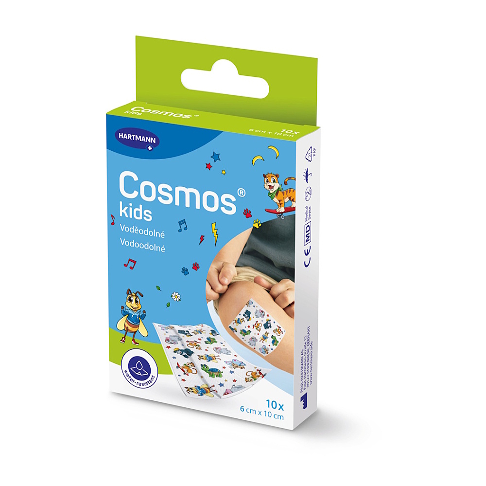 COSMOS Kids náplast voděodolná 6 x 10 cm 10 kusů