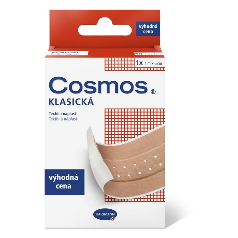COSMOS Klasická textilní náplast 1 m x 6 cm