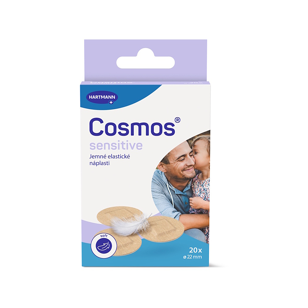 COSMOS Sensitive jemná kulatá náplast 22 mm 20 kusů