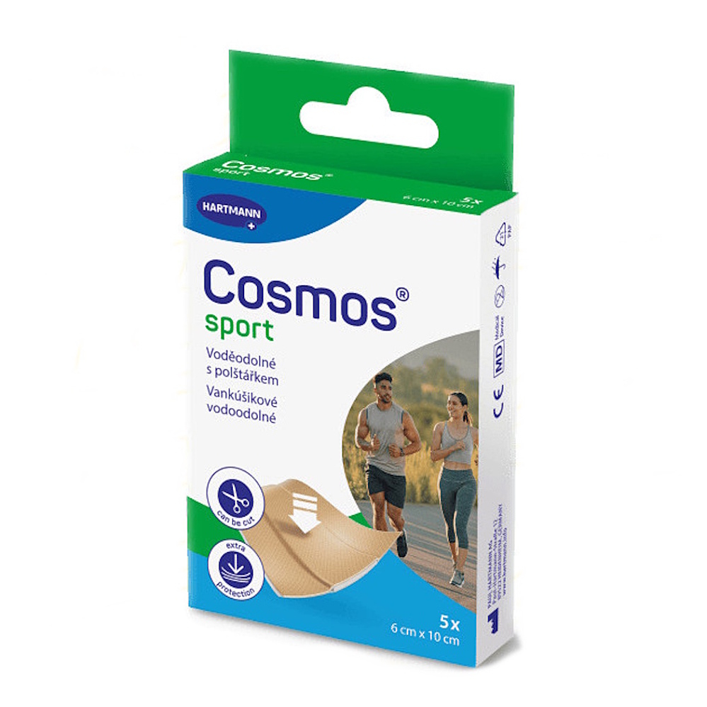COSMOS Sport voděodolná náplast 6 x 10 cm 5 kusů