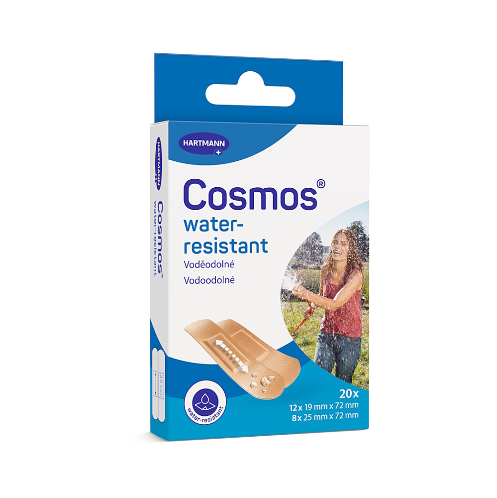 COSMOS Water-resistant voděodolná náplast 2 velikosti 20 kusů